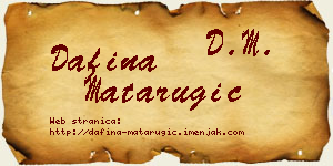 Dafina Matarugić vizit kartica